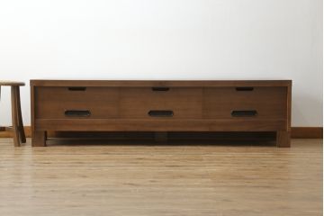 中古　美品　カリモク家具(karimoku)　domani(ドマーニ)　Excel-Life(エクセルライフ)　シンプルなデザインがお部屋に取り入れやすいテレビボード(テレビ台、シアターボード、リビングボード、ローボード、収納棚、戸棚)(定価約50万円)(R-073682)