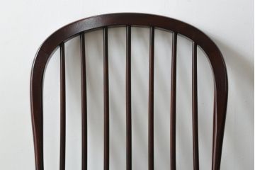 中古　国産民芸家具　デパート購入品　クラシカルな佇まいのウィンザーチェア2脚セット(ウインザーチェア、アームチェア、板座チェア、ダイニングチェア、椅子、イス)(R-073683)