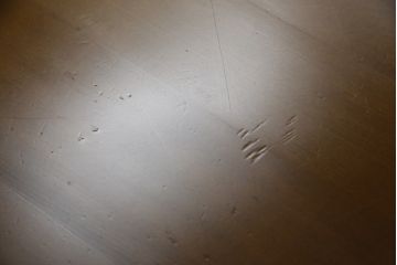中古　美品　飛騨産業　キツツキマーク　穂高シリーズ　クラシカルなデザインが魅力的なダイニングテーブル(4人掛け、食卓、作業台)(R-073685)