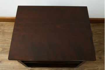 中古　美品!!　松本民芸家具　キャスター付きのクラシカルなサイドキャビネット　(R-073691)