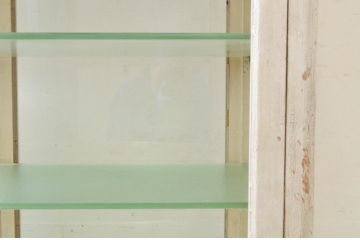 和製アンティーク　飾るものをお洒落にみせてくれる四面ガラスケビント(ガラスケース、ショーケース、デンタルケース、デンタルキャビネット、陳列棚、飾り棚、収納棚、戸棚、店舗什器)(R-073695)