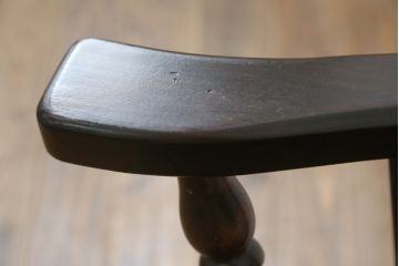 和製ビンテージ　松本民芸家具　#91型　落ち着きのある大人カフェ風インテリアが叶うキャプテンチェア(アームチェア、板座チェア、椅子、ダイニングチェア、イス、ヴィンテージ)(R-073699)