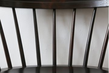 和製ビンテージ　松本民芸家具　#91型　落ち着きのある大人カフェ風インテリアが叶うキャプテンチェア(アームチェア、板座チェア、椅子、ダイニングチェア、イス、ヴィンテージ)(R-073699)
