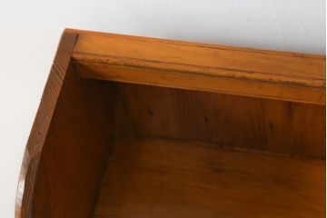 和製アンティーク　レトロな雰囲気溢れる結霜ガラス本箱(戸棚、収納棚、飾り棚、ブックケース、サイドキャビネット)(R-073705)
