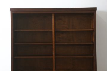 中古　美品　松本民芸家具　シンプルで使いやすいK-3型食器棚(戸棚、収納棚、飾り棚、キャビネット)(定価約74万円)(R-073706)