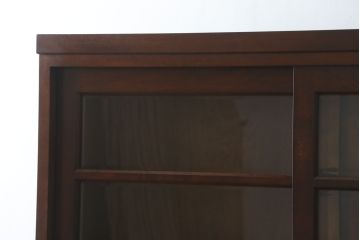 中古　美品　松本民芸家具　シンプルで使いやすいK-3型食器棚(戸棚、収納棚、飾り棚、キャビネット)(定価約74万円)(R-073706)
