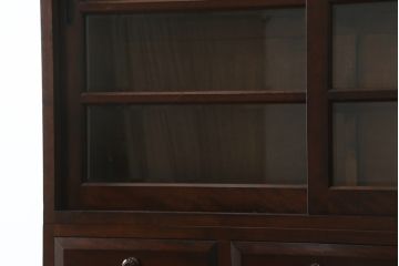 中古　美品　松本民芸家具　シンプルで使いやすいK-3型食器棚(戸棚、収納棚、飾り棚、キャビネット)(定価約74万円)(R-073706)