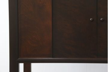 中古　松本民芸家具　#506型　シックな色合いと上品な佇まいが魅力の朝鮮棚(飾り棚、収納棚、戸棚、茶棚)(定価約23万円)(R-073707)