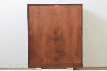 中古　美品　松本民芸家具　MA型　落ち着いた品のある佇まいが魅力的な茶タンス(茶箪笥、茶棚、収納棚、戸棚、引き出し)(定価約52万円)(R-073708)