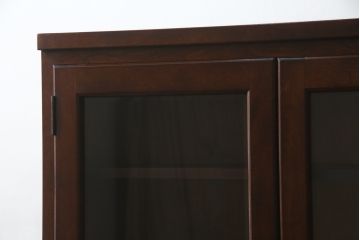 中古　美品　松本民芸家具　落ち着きのある佇まいが魅力的な収納棚(戸棚、飾り棚、食器棚、キャビネット、引き出し)(R-073709)