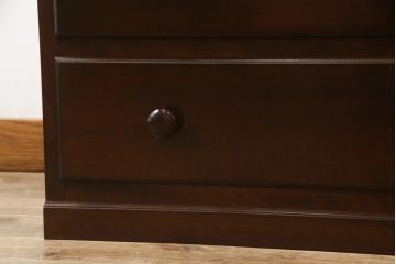 中古　美品　松本民芸家具　落ち着きのある佇まいが魅力的な収納棚(戸棚、飾り棚、食器棚、キャビネット、引き出し)(R-073709)