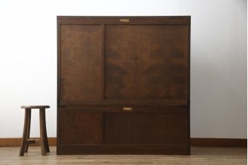 中古　美品　松本民芸家具　落ち着きのある佇まいが魅力的な収納棚(戸棚、飾り棚、食器棚、キャビネット、引き出し)(R-073709)