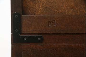 中古　美品　松本民芸家具　落ち着きのある佇まいが魅力的な収納棚(戸棚、飾り棚、食器棚、キャビネット、引き出し)(R-073709)