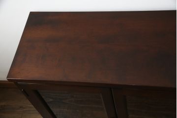 中古　美品　松本民芸家具　落ち着きのある佇まいが魅力的な収納棚(戸棚、飾り棚、食器棚、キャビネット、引き出し)(R-073709)