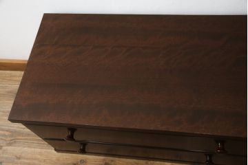 中古　美品　松本民芸家具　落ち着きのある佇まいが魅力的な収納棚(戸棚、飾り棚、食器棚、キャビネット、引き出し)(R-073709)