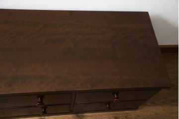 中古　美品　松本民芸家具　落ち着きのある佇まいが魅力的な収納棚(戸棚、飾り棚、食器棚、キャビネット、引き出し)(R-073709)
