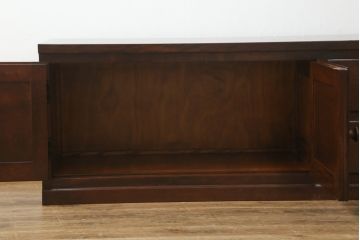 中古　松本民芸家具　和・洋どちらのお部屋にも取り入れやすいローボード(テレビ台、テレビボード、サイドボード、サイドキャビネット、収納棚、戸棚、引き出し、リビングボード)(R-073713)