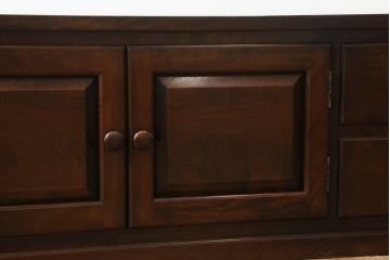 中古　松本民芸家具　和・洋どちらのお部屋にも取り入れやすいローボード(テレビ台、テレビボード、サイドボード、サイドキャビネット、収納棚、戸棚、引き出し、リビングボード)(R-073713)
