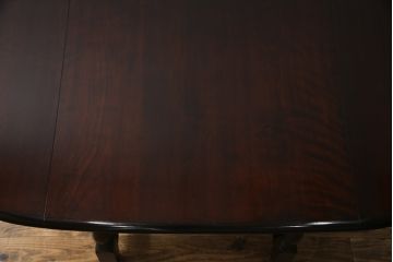 中古　美品　松本民芸家具　M型　洗練されたデザインが魅力的な楕円バタフライ卓(I)(エクステンションテーブル、バタフライテーブル、食卓、ダイニングテーブル、2人掛け、4人掛け)(定価約35万円)(R-073714)
