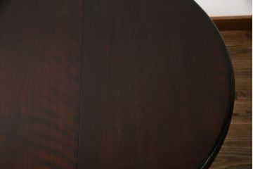 中古　美品　松本民芸家具　M型　洗練されたデザインが魅力的な楕円バタフライ卓(I)(エクステンションテーブル、バタフライテーブル、食卓、ダイニングテーブル、2人掛け、4人掛け)(定価約35万円)(R-073714)