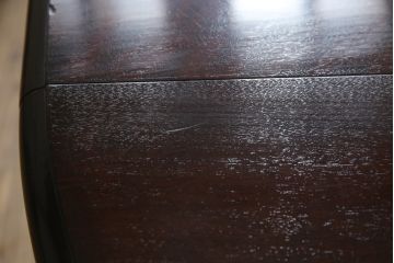 中古　美品　松本民芸家具　M型　洗練されたデザインが魅力的な楕円バタフライ卓(I)(エクステンションテーブル、バタフライテーブル、食卓、ダイニングテーブル、2人掛け、4人掛け)(定価約35万円)(R-073714)