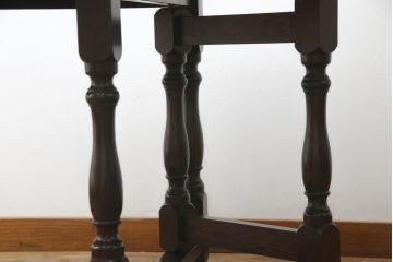 中古　美品　松本民芸家具　M型　洗練されたデザインが魅力的な楕円バタフライ卓(I)(エクステンションテーブル、バタフライテーブル、食卓、ダイニングテーブル、2人掛け、4人掛け)(定価約35万円)(R-073714)