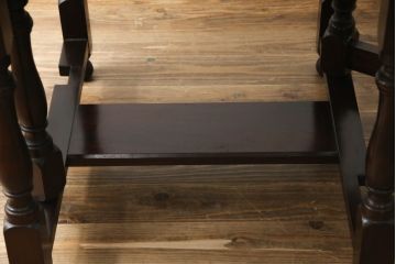 中古　美品　松本民芸家具　M型　洗練されたデザインが魅力的な楕円バタフライ卓(I)(エクステンションテーブル、バタフライテーブル、食卓、ダイニングテーブル、2人掛け、4人掛け)(定価約35万円)(R-073714)