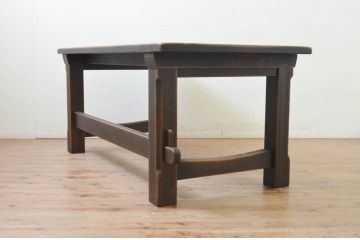中古　飛騨産業　PROVINCIAL(プロヴィンシャル・プロビンシャル)　落ち着いた色味とどっしりとした佇まいが魅力的な作業台(ダイニングテーブル、4人掛け、6人掛け)(R-073722)
