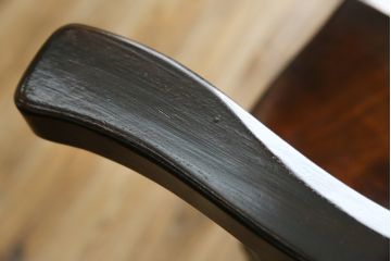 和製ビンテージ　松本民芸家具　#91型　落ち着きのある大人カフェ風インテリアが叶うキャプテンチェア(アームチェア、板座チェア、ダイニングチェア、椅子、イス、ヴィンテージ)(定価約13万円)(R-073727)
