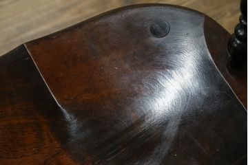 和製ビンテージ　松本民芸家具　#91型　落ち着きのある大人カフェ風インテリアが叶うキャプテンチェア(アームチェア、板座チェア、ダイニングチェア、椅子、イス、ヴィンテージ)(定価約13万円)(R-073727)