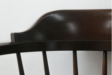中古　美品　松本民芸家具　#91型　落ち着きのある大人カフェ風インテリアが叶うキャプテンチェア2脚セット(アームチェア、板座チェア、ダイニングチェア、椅子、イス)(定価2脚で約26万円)(R-073728)