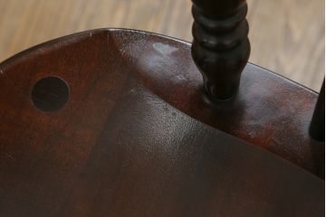 中古　美品　松本民芸家具　#91型　落ち着きのある大人カフェ風インテリアが叶うキャプテンチェア2脚セット(アームチェア、板座チェア、ダイニングチェア、椅子、イス)(定価2脚で約26万円)(R-073728)