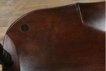 中古　美品　松本民芸家具　#91型　落ち着きのある大人カフェ風インテリアが叶うキャプテンチェア2脚セット(アームチェア、板座チェア、ダイニングチェア、椅子、イス)(定価2脚で約26万円)(R-073728)