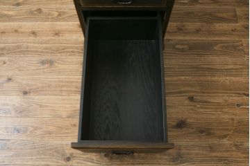 中古　飛騨産業　キツツキ　PROVINCIAL(プロヴィンシャル・プロビンシャル)　味わい深い木の色味が魅力的なキャスター付きデスクワゴン(脇机、サイドチェスト、ナイトテーブル、引き出し)(R-073732)