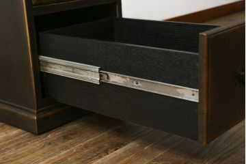 中古　飛騨産業　キツツキ　PROVINCIAL(プロヴィンシャル・プロビンシャル)　味わい深い木の色味が魅力的なキャスター付きデスクワゴン(脇机、サイドチェスト、ナイトテーブル、引き出し)(R-073732)