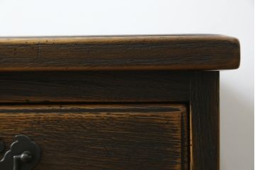 中古　飛騨産業　キツツキ　PROVINCIAL(プロヴィンシャル・プロビンシャル)　味わい深い木の色味が魅力的なキャスター付きデスクワゴン(脇机、サイドチェスト、ナイトテーブル、引き出し)(R-073732)