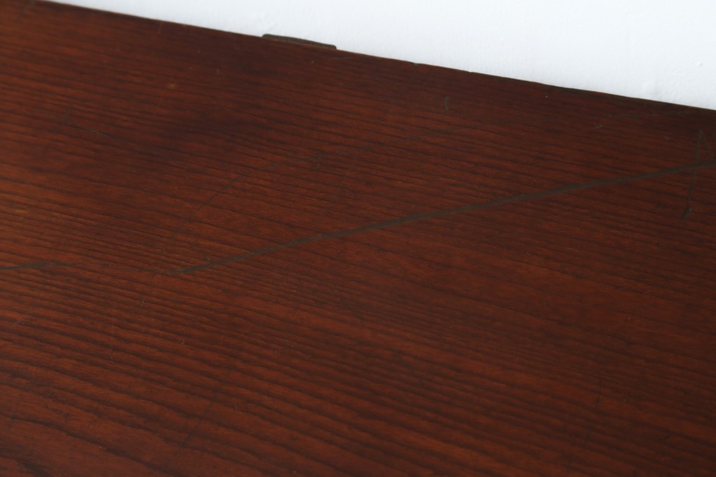 和製アンティーク　上手物!!　総欅(ケヤキ)材　特注金具　シンプルながら上質な時代箪笥　(R-073735)