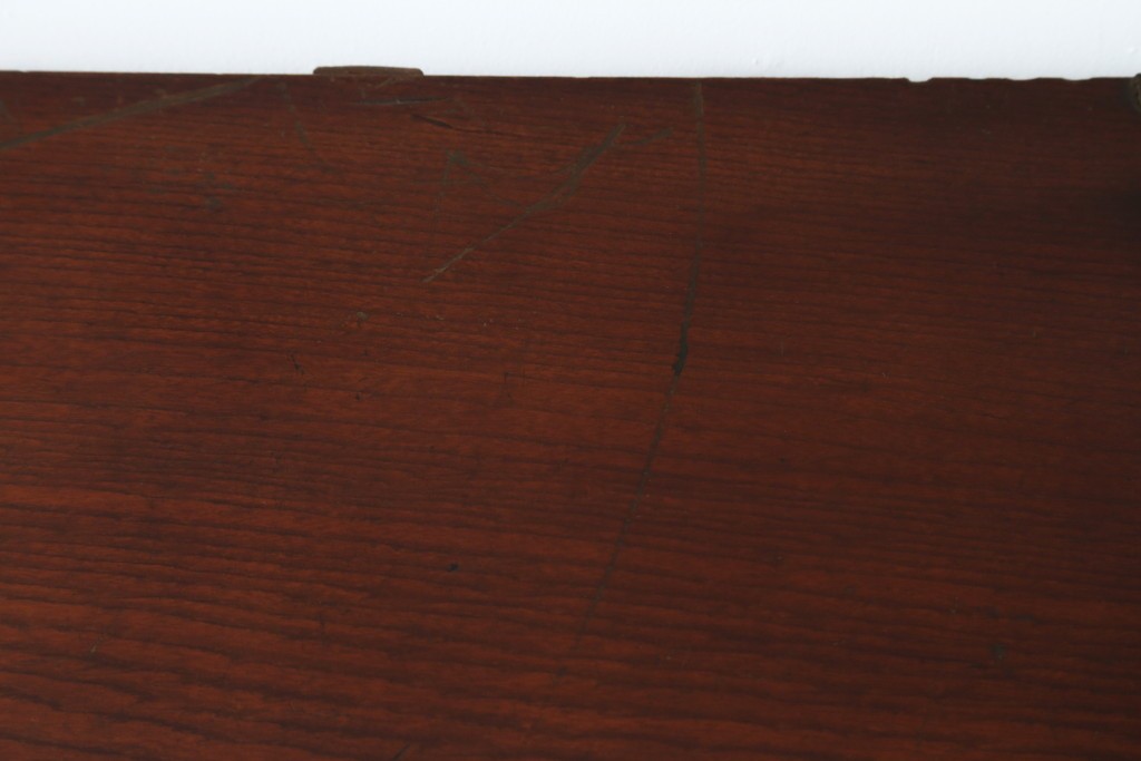 和製アンティーク　上手物!!　総欅(ケヤキ)材　特注金具　シンプルながら上質な時代箪笥　(R-073735)