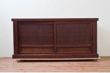 和製アンティーク　凛とした美しさが上品な和を演出してくれる近江水屋箪笥サイドボード(食器棚、戸棚、収納棚、サイドキャビネット)(R-073742)