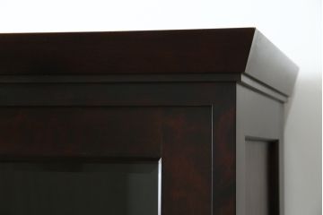 中古　美品　国産民芸家具　和モダンな空間づくりにも活躍するキャビネット(食器棚、飾り棚、収納棚、戸棚、カップボード)(R-073743)