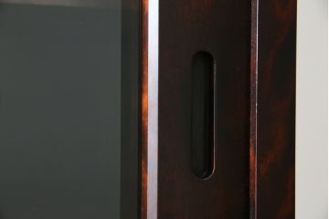 中古　美品　国産民芸家具　和モダンな空間づくりにも活躍するキャビネット(食器棚、飾り棚、収納棚、戸棚、カップボード)(R-073743)