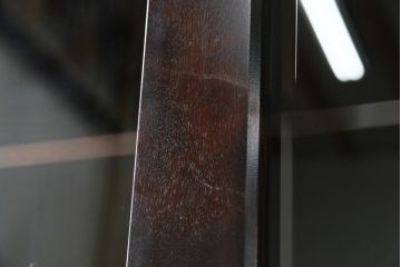 中古　美品　国産民芸家具　和モダンな空間づくりにも活躍するキャビネット(食器棚、飾り棚、収納棚、戸棚、カップボード)(R-073743)