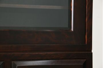 中古　美品　国産民芸家具　和モダンな空間づくりにも活躍するキャビネット(食器棚、飾り棚、収納棚、戸棚、カップボード)(R-073743)