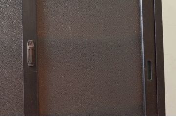 和製アンティーク　大正ロマン　趣のある佇まいが魅力的な二段重ねキャビネット(食器棚、収納棚、戸棚、カップボード)(R-073747)