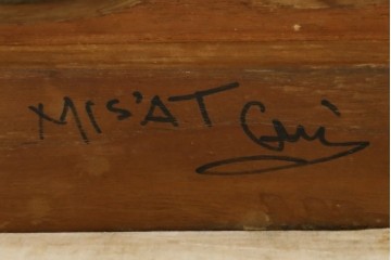 アジアンヴィンテージ　オリエンタルデザイン　迫力のある彫刻と華やかな色のファブリックが目を惹く2.5人掛けソファ　(R-073749)