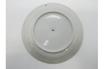 希少　江戸期　古伊万里　染付　唐子に犬図　約17cm　5.6寸　珍しい絵付けが印象的な中皿3枚セット(和皿、和食器、五寸六分)(R-073755)