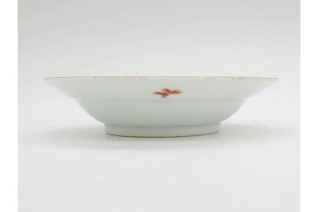 江戸期　古伊万里　染付　金彩　約13cm　4.1寸　優雅に舞う鶴のデザインが上品な雰囲気を醸し出す小皿3枚セット(つる、ツル、和皿、和食器、四寸一分)(R-073756)
