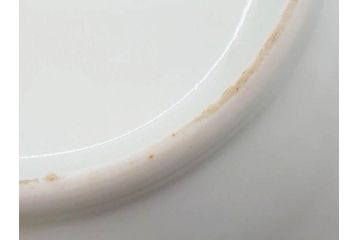 江戸期　古伊万里　染付　金彩　約13cm　4.1寸　優雅に舞う鶴のデザインが上品な雰囲気を醸し出す小皿3枚セット(つる、ツル、和皿、和食器、四寸一分)(R-073756)