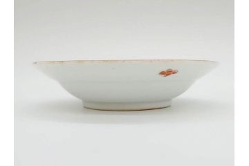 江戸期　古伊万里　染付　金彩　約13cm　4.1寸　優雅に舞う鶴のデザインが上品な雰囲気を醸し出す小皿3枚セット(つる、ツル、和皿、和食器、四寸一分)(R-073757)