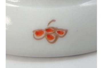 江戸期　古伊万里　染付　金彩　約13cm　4.1寸　優雅に舞う鶴のデザインが上品な雰囲気を醸し出す小皿3枚セット(つる、ツル、和皿、和食器、四寸一分)(R-073757)